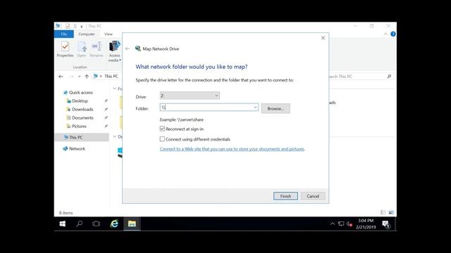 Windows - Mapping a Shared Drive смотреть онлайн