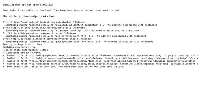 sudo apt-get update doesn't work on Linux Parrot смотреть онлайн