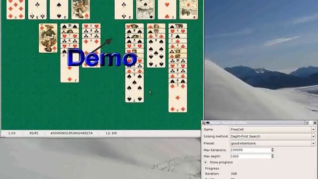 Screencast: PySolFC solving Freecell using Freecell Solver смотреть онлайн