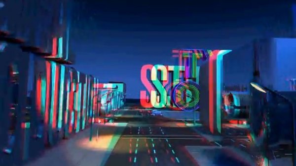 3D stereo anaglyph animation TV-ONE City