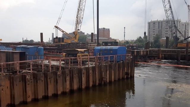 Строительство Большого Смоленского моста в Санкт-Петербурге (21.07.2024)