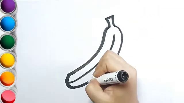 How To Draw A Banana, Cara Menggambar Pisang, Ինչպես նկարել բանան, Ինչպես նկարել բանան, #howtodraw