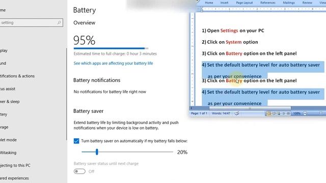 How to change default battery level for battery saver in Windows 10? | Knowing Knowledge смотреть онлайн