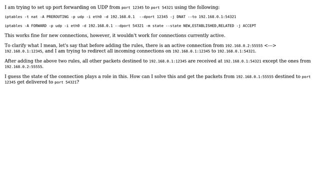 DevOps & SysAdmins: iptables port forwarding for active UDP connections смотреть онлайн