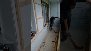 Балкон, обрешетка.