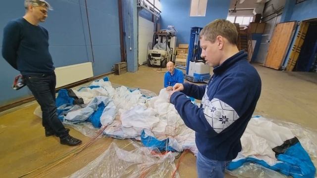 Проверка "старого" параплана. Рвем стропы для проверки. смотреть онлайн