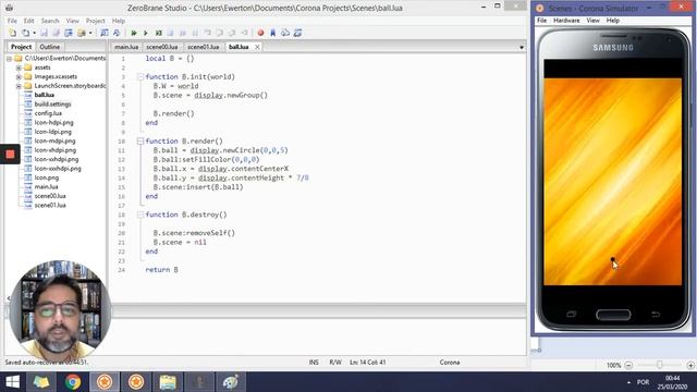 Corona SDK - Jogo Breakout - Bola do Jogo - Parte 7 смотреть онлайн