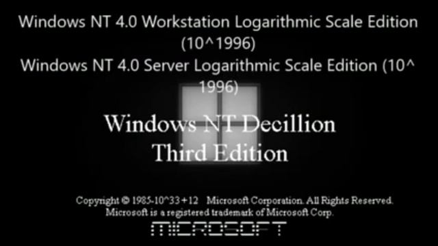 Windows NT Decillion TE Startup Sound - Windows NT 4.0 Workstation Logarithmic Scale Edition (10^19 смотреть онлайн