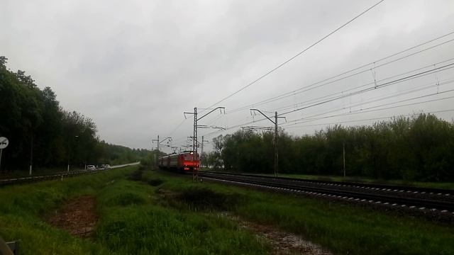 Электропоезд ЭД4-0001 станция Яхрома 3.06.2020 смотреть онлайн
