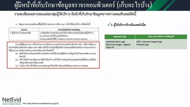 VRCOMM Webinar: วิเคราะห์หลักเกณฑ์การเก็บ Log ตาม พ.ร.บ.ฯ ปี 2564 กับ NetEvid смотреть онлайн