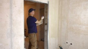 Простой способ штукатурки дверного проема!