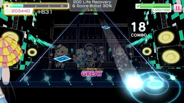 Luka Luka ★ Night Fever [FC/j] (HARD) Bandori EN gameplay смотреть онлайн