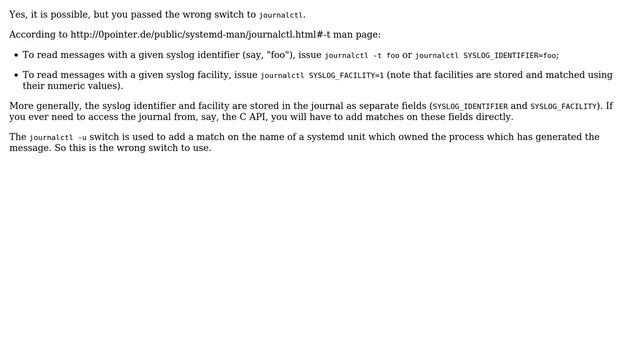 Unix & Linux: Pulling log messages for a particular log in systemd journal? (2 Solutions!!) смотреть онлайн