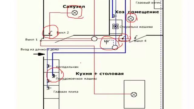 Схема электропроводки в пристройке к дачному дому смотреть онлайн