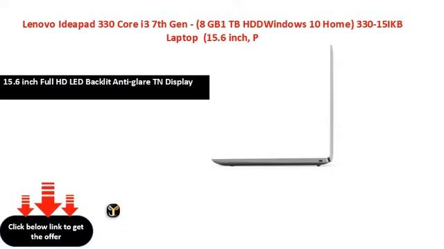 Lenovo Ideapad 330 Core i3 7th Gen - (8 GB1 TB HDDWindows 10 Home) 330-15IKB Laptop (15.6 inch, P смотреть онлайн