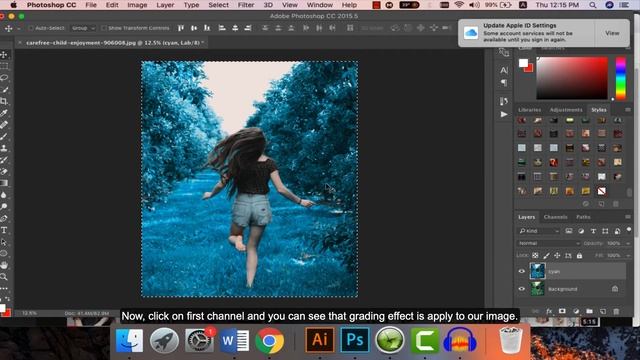 Cyan Blue Leaf Color Grading Effect | Photoshop Tutorial смотреть онлайн