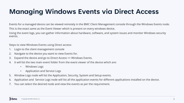 BMC Client Management: Managing Windows Events смотреть онлайн