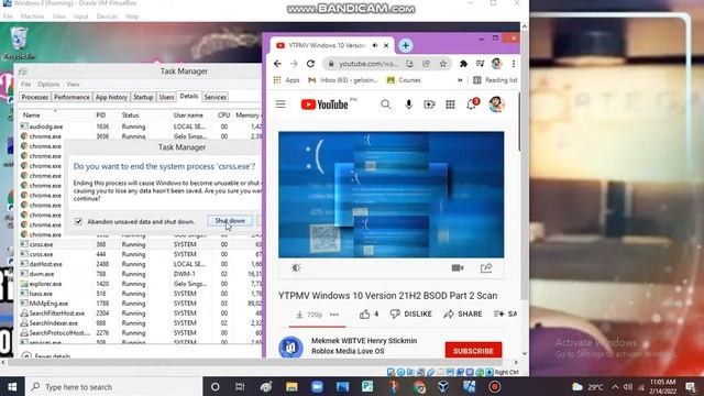 Windows 10 Version 21H2 BSOD Part 2 Scan has BSOD VM (Windows 8) смотреть онлайн