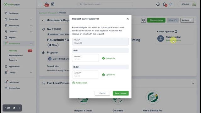 How to request owner approval for a bid on a maintenance ticket (Landlord) | Rent Collection App смотреть онлайн