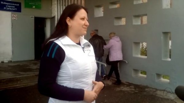 Елена Бердникова сразу после голосования