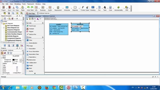 Tutorial Class Diagram dengan Visual Paradigm for UML 10.0 смотреть онлайн