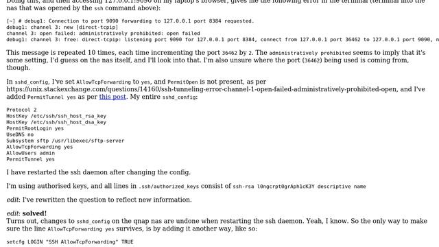 Unix & Linux: What may cause my ssh port forwarding to fail? смотреть онлайн