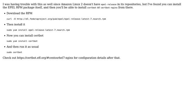 DevOps & SysAdmins: looking for a way to get certbot running on Amazon Linux 2 (2 Solutions!!) смотреть онлайн