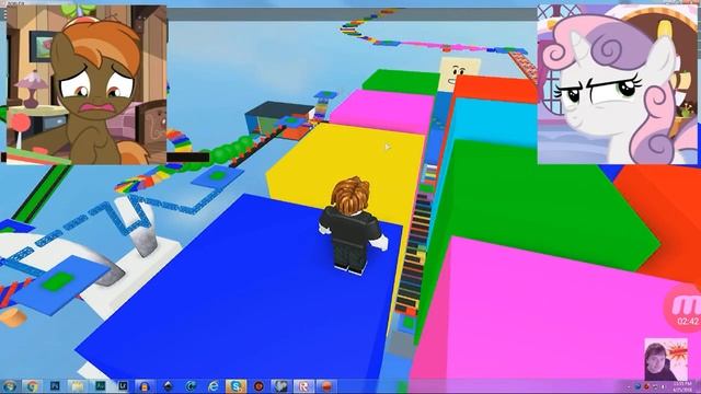 Buttonmash and Sweetiebelle plays an obby in roblox смотреть онлайн