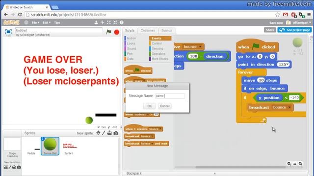Block Breaker Invent with Scratch 2 смотреть онлайн