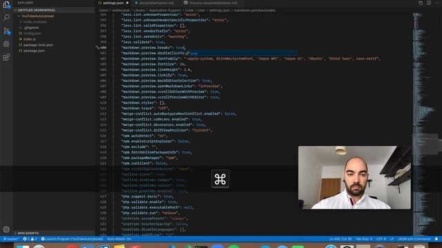 VS Code Setting: markdown.preview.breaks смотреть онлайн