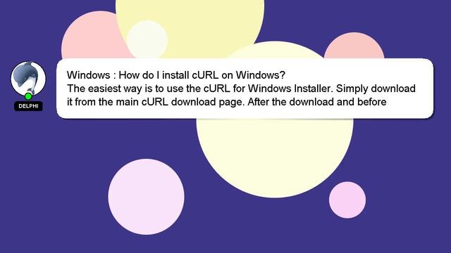 Windows : How do I install cURL on Windows? смотреть онлайн
