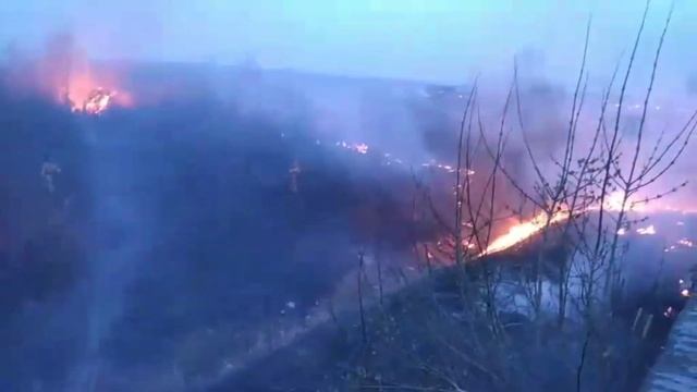Пожар за ГСК Тепличный за 15 мр-ном, Ангарск, 8 мая 2019 года смотреть онлайн