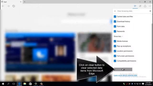 How To Clear All Browsing Data In Microsoft Edge Web Browser смотреть онлайн