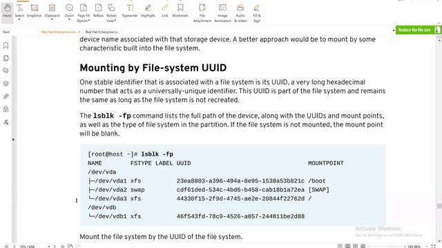 RED HAT SYSTEM ADMINISTRATION I::- CHAPTER 15. Accessing Linux File Systems смотреть онлайн