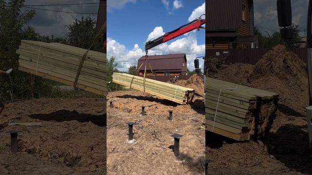 Выгружаем пилмат! Новый объект Рязань, район Сысоево