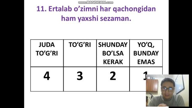 PSIXOLOGIK TEST. DEPRESSIYA DARAJANGIZ QANDAY? V.ZUNGA TESTI. DEPRESSIYADAN QUTULISH YO'LLARI HAQID смотреть онлайн