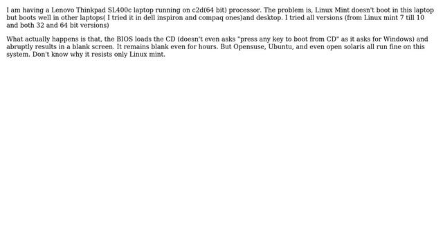 Linux Mint Boot problem (on specific hardware) смотреть онлайн