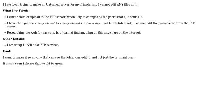Ubuntu - FTP file edit permission denied смотреть онлайн