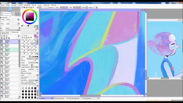 Steven Universe Pearl Speedpaint (Paint tool sai) смотреть онлайн