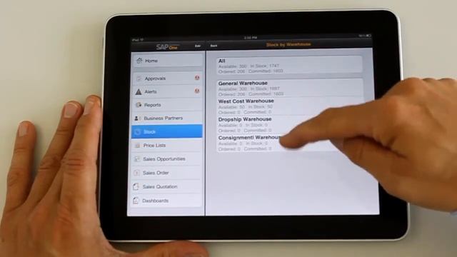 SAP Business One Mobile App 1.3 on iPad смотреть онлайн