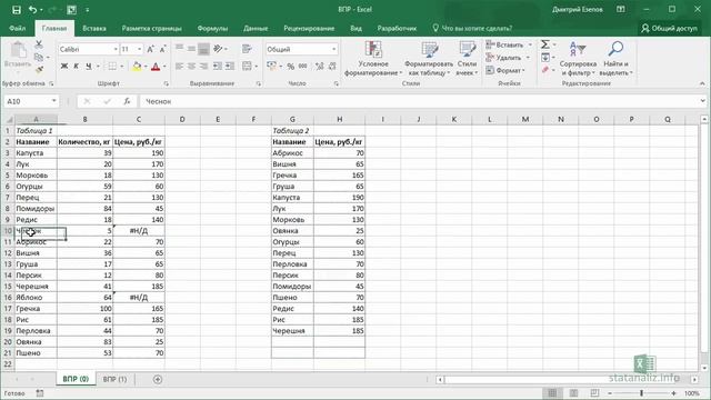 30 Функция ВПР в Excel (VLOOKUP) смотреть онлайн