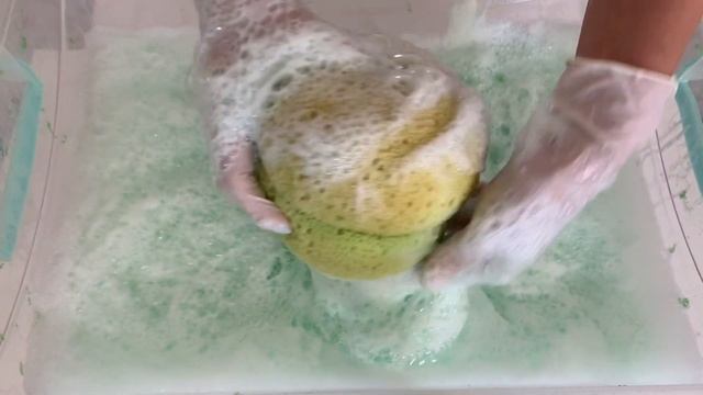 Max Green Pine And Circle Bath Sponges 
#asmr #pine #spongesqueezes