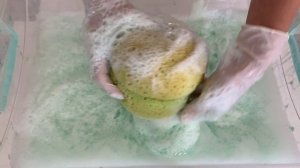 Max Green Pine and Circle Bath Sponges 
#asmr #pine #spongesqueezes