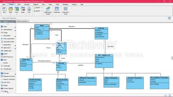 Use Case and Class Diagram using Visual Paradigm