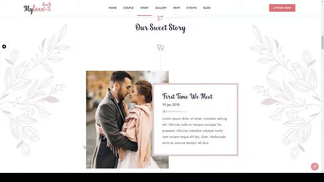 Mylove - Wedding HTML5 Template 15 Wedding One Page