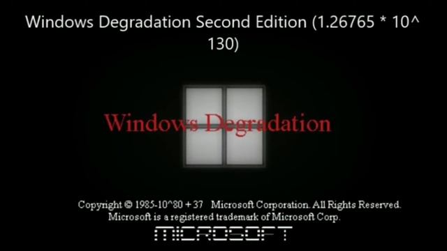Windows Degradation Startup Shutdown Sound - Windows Degradation Second Edition (1. 26765 * 10^130) смотреть онлайн
