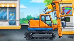 TRUCK GAMES FOR KIDS   Build a House, Car Wash Part 3
