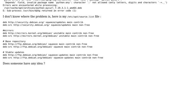 Unix & Linux: Error while install a package смотреть онлайн
