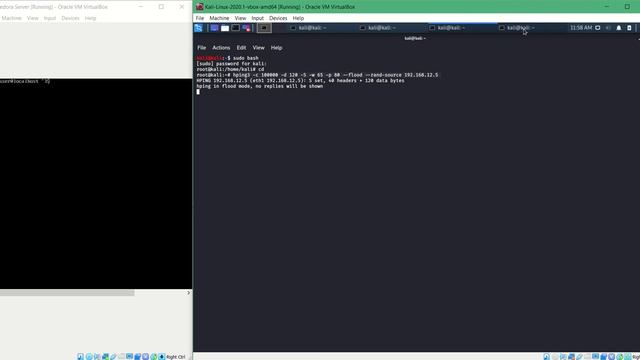 Carrying Out a DoS attack using Hping3 смотреть онлайн