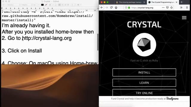 How to Install Crystal Language on macOS смотреть онлайн